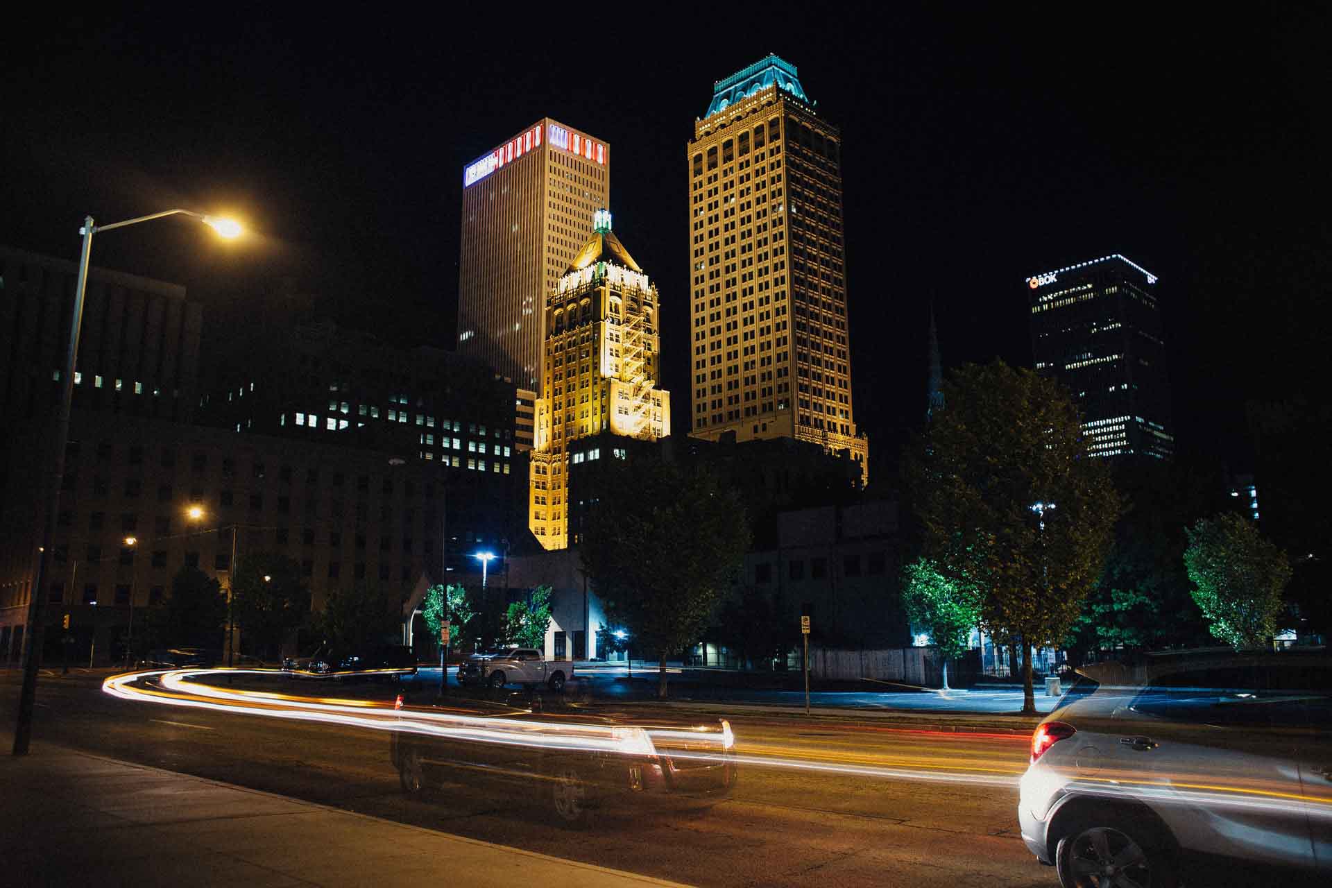 Tulsa Oklahoma at night